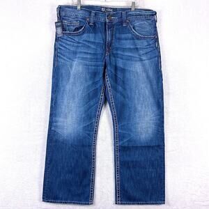 Silver Jeans Co Jeans Mens 38x30 Gordie Faded Whiskered Baggy Wide leg Y2K